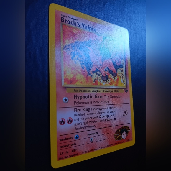 Brock's Vulpix Pokemon Card - Gym Challenge - NO. 37/132 Uncommon Non-Holo - Picture 3 of 9